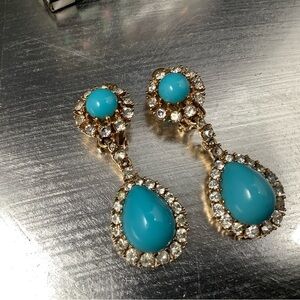 Ciner faux turquoise earrings